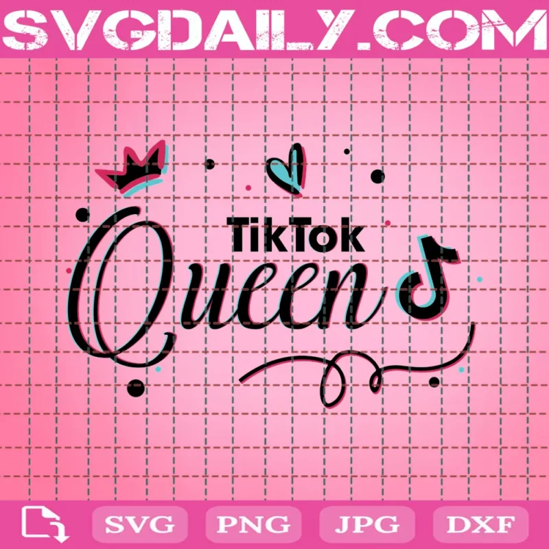 Tiktok Queen Tik Tok Both Black And White Versions Tiktok Sublimation Designs Tumbler Decal