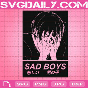 Anime Aesthetic Sad Boy Svg, Anime Gift Svg, Love Anime Svg, Anime Manga Svg, Anime Svg, Manga Svg, Japanese Svg, Cartoon Svg