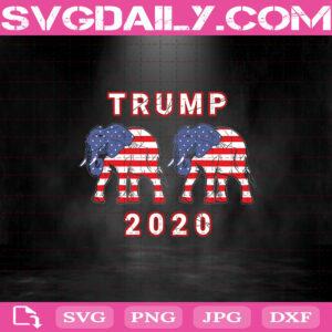 Donald Trump 2020 Svg, American President Flag Svg, Donald Trump Election Svg, Elephant American Flag Svg