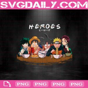 Heroes Png, Anime Png, Dragon Ball Png, Goku Png, Izuku Midoriya Png, Monkey D. Luffy Png, Naruto Png
