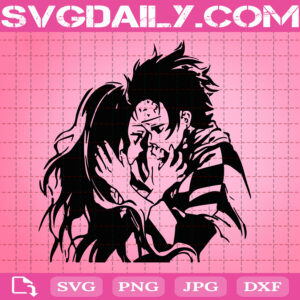 Kamado Tanjirou And Kamado Nezuko Svg, Anime Svg File Download, Manga Svg, Japanese Svg, Anime Svg Cutting Cut File Silhouette Cricut