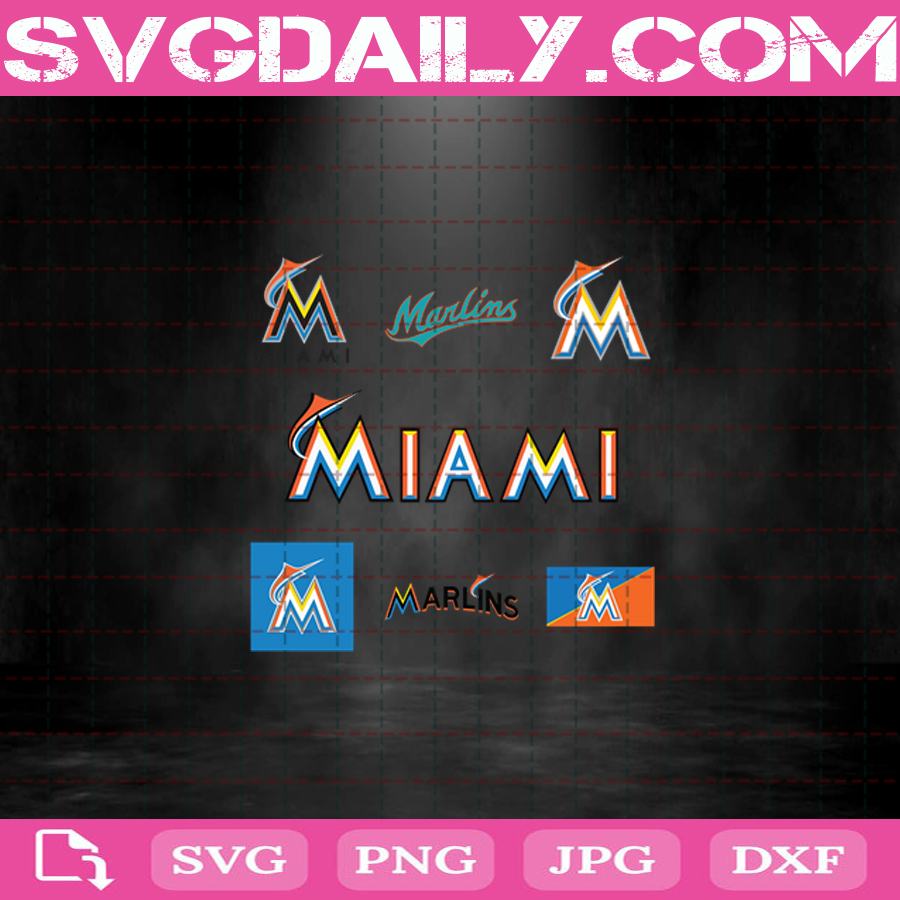 Miami Marlins Svg Miami Marlins Logo MLB Svg MLB Svg Marlins Baseball Svg Marlins Svg Sport Svg