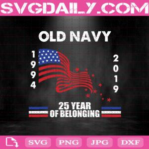 Old Navy 25 Year Of Belonging Purple Flag Premium Svg Png Dxf Eps Cut File Instant Download