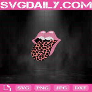 Pink Girly Leopard Rock And Roll Tongue Svg, Pink Girly Leopard Svg, Pink Girly Lip Svg, Rock And Roll Tongue Cut Files