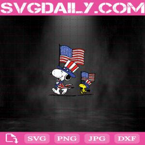 Snoopy 4th of July Svg, Snoopy Holding American Flag Svg, Independence Svg, Snoopy Svg, Woodstock Svg, 4th Of July Svg, American Flag Svg, Independence Day Svg, Snoopy Gifts Svg