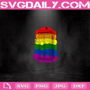 Tardis LGBT Gay Pride Svg, LGBT Svg, Gay Svg, Pride Svg, LGBT Svg Png Dxf Eps Cut File Instant Download