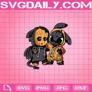 Baby Groot And Baby Toothless Cosplay Svg, Cute Disney Drawings Svg, Baby Groot Svg, Baby Toothless Svg, Cartoon Movies Svg, Cute Disney Svg