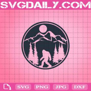 Bigfoot Svg, Sasquatch Svg, Bigfoot Trees Svg, Svg Png Dxf Eps Cricut Digital Download, Instant Download