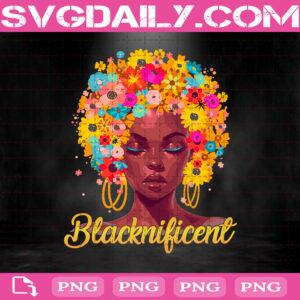 Blacknificent Png, Black Queen Png, Flower Blacknificent Png, Black Girl Magic Png, Black Women Png, Afro Women Png, Melanin Png