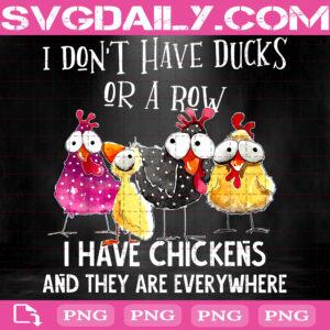 Chicken I Don't Have Ducks Or A Row I Have Chickens And They Are Everywhere Png, Funny Chicken Png, Chicken Png