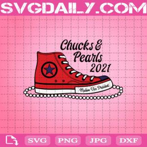 Chucks And Pearls 2021 Svg, Chucks & Pearls Svg, Chucks Svg, Pearls Svg, Madam Vice President Svg, Kamala Harris Svg