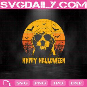 Halloween Doodle Svg, Golden Halloween Svg, Halloween Dog Svg, Doodle Svg, Happy Halloween Svg