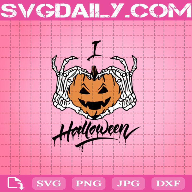 I Love Halloween Svg, Halloween Svg, Bony Hand Svg ...