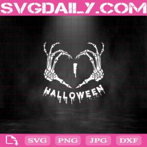 I Love Halloween Svg, Skeleton Svg, Halloween Svg, Horror Svg Png Dxf Eps Cut File Instant Download