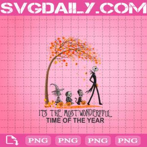 It's The Most Wonderful Time Of The Year Png, Jack Skellington Png, Halloween Png, Autumn Fall Gift Png, Jack Autumn Png
