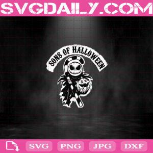Jack Skellington Sons Of Halloween Svg, Nightmare Before Christmas Svg, Jack Skellington Svg, Nightmare Svg