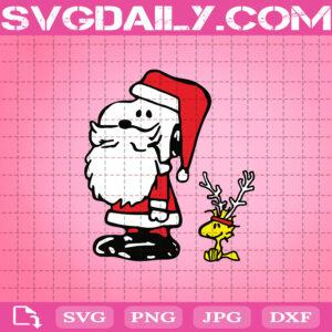 Peanuts Snoopy And Woodstock Santa Antlers Svg, Snoopy Svg, Santa Snoopy Christmas Svg, Reindeer Svg, Merry Christmas Svg