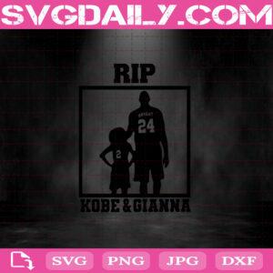 Rip Kobe And Gianna Svg, Kobe Bryant Svg, Black Mamba Svg, Forever 24 Kobe Svg Download Files