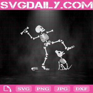 Skeleton With Dog Svg, Skeleton And Dog Svg, Skeleton Svg, Dog Svg, Halloween Svg, Skull Svg, Horror Svg