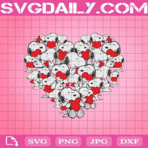 Snoopy Heart Svg, Snoopy Valentine Svg, Loving Snoopy Svg, Peanuts Svg, Valentine's Day Svg, Svg Png Dxf Eps AI Instant Download