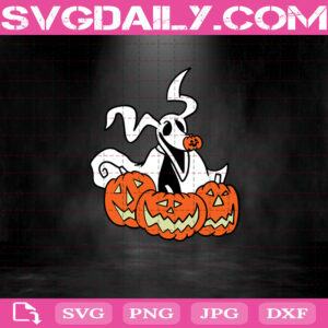 Zero Pumpkin Svg, Jack Skellington Svg, Nightmare Before Christmas Svg, Halloween Svg, Zero With Pumpkin Svg