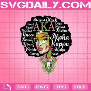 Alpha Kappa Alpha Sorority Svg, Alpha Kappa Alpha Afro Woman Svg, AKA Sorority Girl Svg, Afro Girl Sign Svg, Alpha Kappa Svg