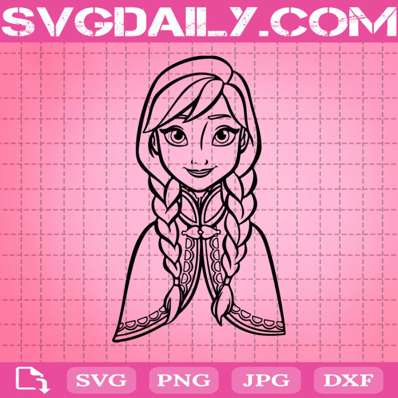 Anna Svg, Anna Frozen Svg, Anna Princess Svg, Disney Princess Svg ...