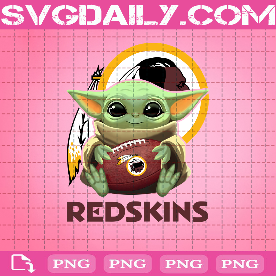 Baby Yoda With Washington Redskins Png Football Png Redskins Png Baby Yoda Png Nfl Png Png Files Svg Daily Shop Original Svg