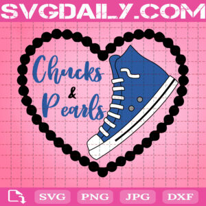 Chucks And Pearls Svg, Chucks Svg, Pearls Svg, Blue Chucks Svg, Kamala Harris Svg, Converse Svg, Svg Png Dxf Eps AI Instant Download