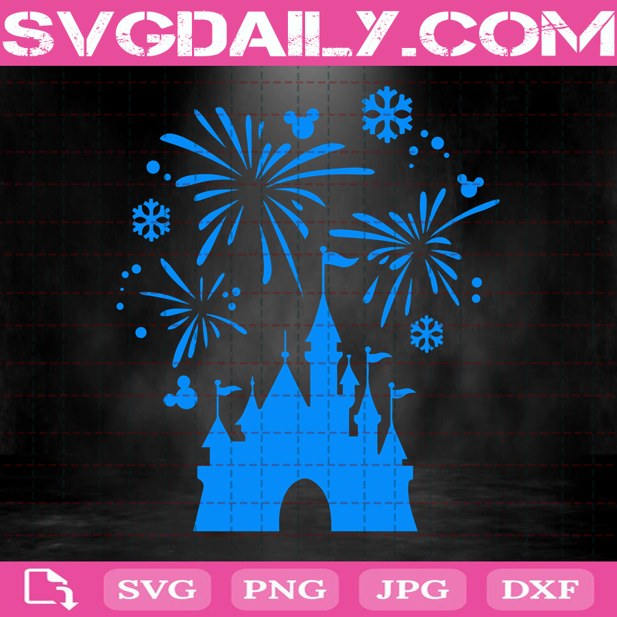 Free Disney Castle Fireworks Svg Free