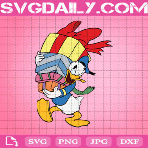 Donald Duck Disney Christmas Svg, Merry Xmas Svg, Christmas Svg, Donald Duck Svg, Christmas Gift Svg