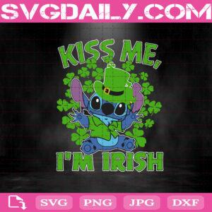 Kiss Me, I'm Irish Stitch Svg, Lilo Stitch Irish Svg, Leprechaun Stitch Svg, Stitch Svg, Patrick's Day Svg, Lucky Clover Svg,  Patrick Svg