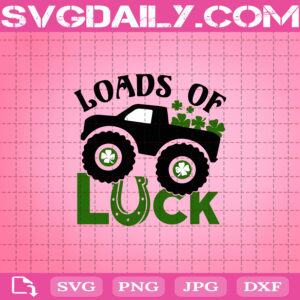 Loads Of Luck St Patricks Day Svg, Monster Truck With Shamrocks Svg, Happy St Patrick’s Day Truck Svg, Lucky Svg, Monster Truck Svg