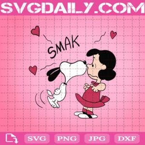Lucy Snoopy Valentine Svg, Smak Snoopy Kiss Lucy Svg, Snoopy Dog Svg, Snoopy Svg, Valentine’s Day Svg