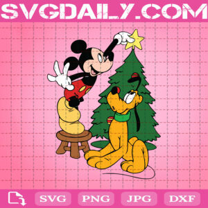 Mickey And Pluto Svg, Christmas Tree Svg, Christmas Gifts Svg, Disney Christmas Svg, Merry Christmas Svg, Christmas Holiday Svg