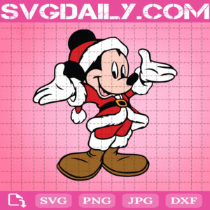 Mickey Santa Claus Svg, Disney Mickey Svg, Disney Svg, Mickey Christmas Svg, Svg Png Dxf Eps AI Instant Download