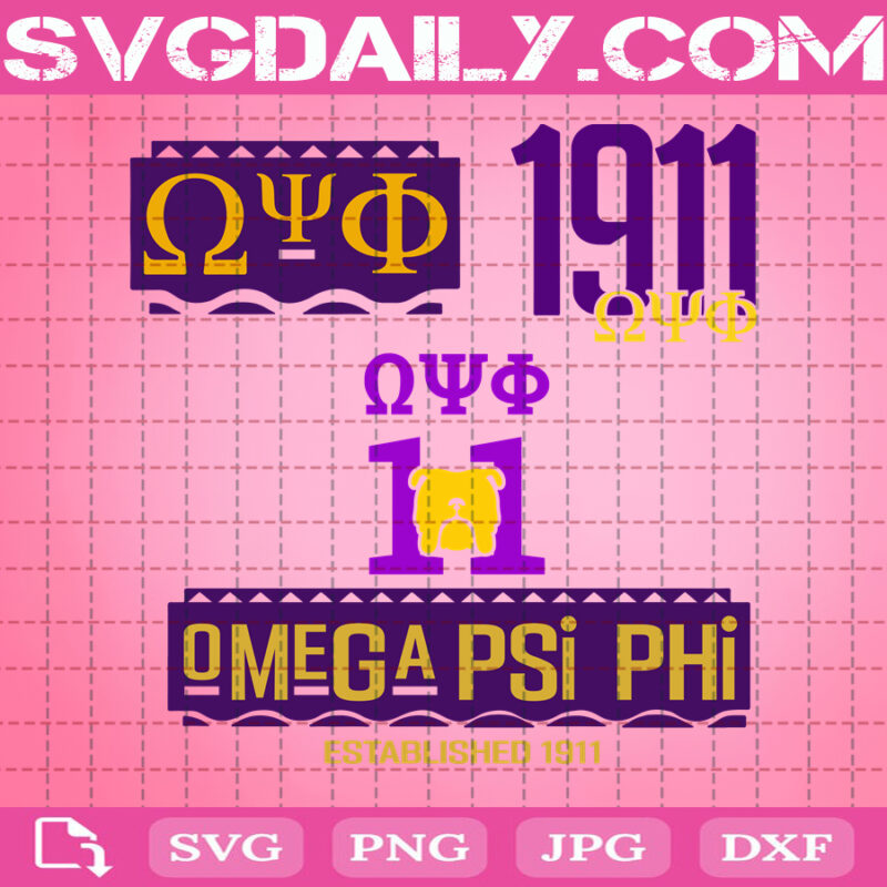 Omega Psi Phi Svg, 1911 Svg, HBCU Svg, African Americans Svg Svg