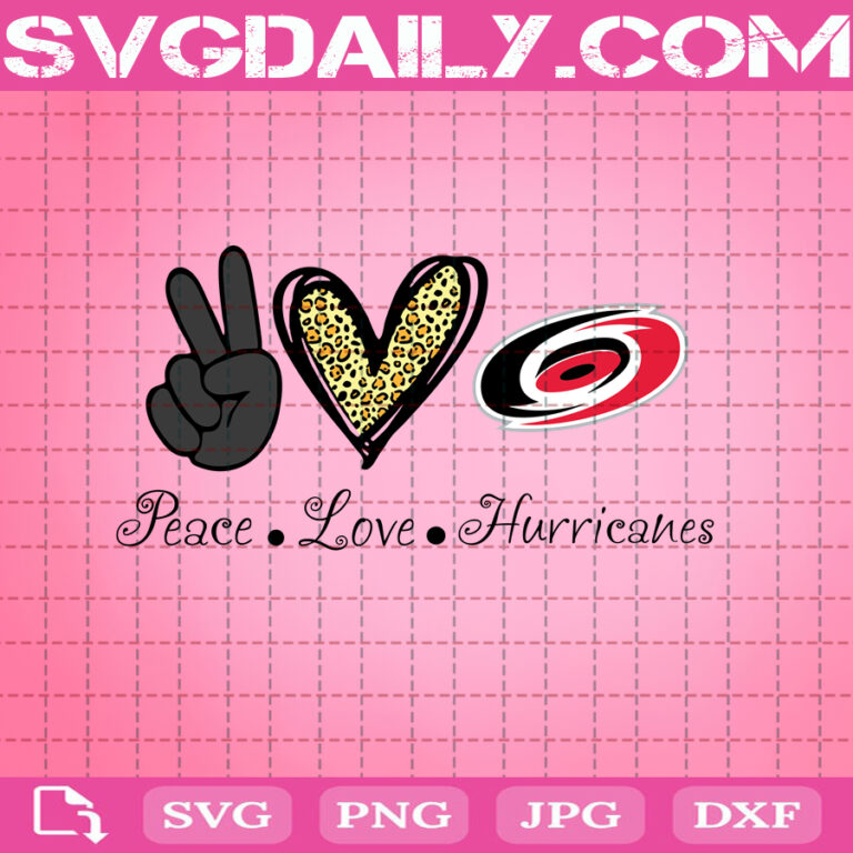 Peace Love Carolina Hurricanes Svg, Carolina Hurricanes Svg, Hurricanes