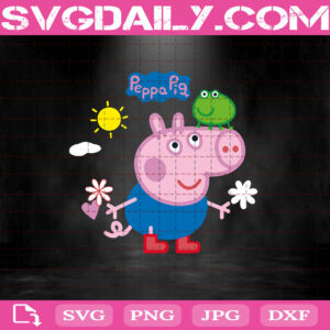 Peppa Pig And Brother George Svg, Peppa Pig Svg, Peppa Svg, Pig Svg, Svg Png Dxf Eps AI Instant Download