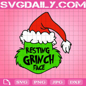 Santa Grinch Resting Grinch Face Svg, Claus Hat Svg, Grinch Svg, Grinch Face Svg, Grinch Christmas Svg