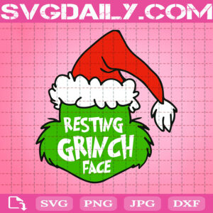 Santa Grinch Svg, Resting Grinch Face Svg, Claus Hat Svg, Grinch Svg, Grinch Face Svg, Grinch Christmas Svg