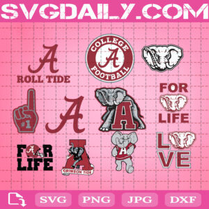 Alabama Crimson Tide Svg, NCAA Svg Bundle, Sport Logo Svg, NCAA Svg, Logo NCAA Svg, Sport Svg