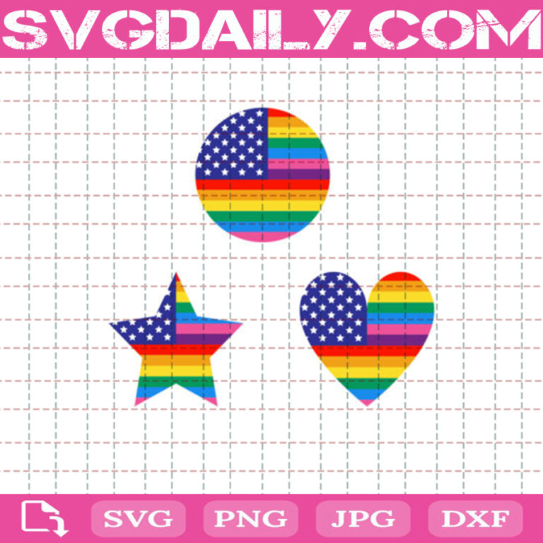American Flag LGBT Bundle Free LGBT Bundle Svg Free LGBT Pride Svg Free Pride Month Svg Free Cut File Svg File Svg Free