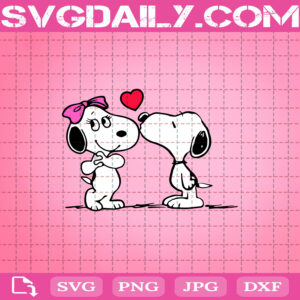 Be My Valentine Svg, Snoopy Couple Svg, Snoopy Kissing Svg, Heart Svg, Kiss Svg, Valentine Svg, Instant Download