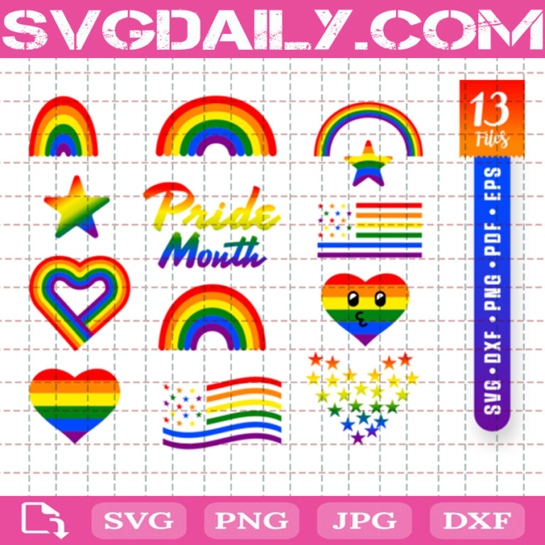 LGBT Bundle Svg Free Pride Month Svg Free LGBT Love Pride Svg Free Gay Svg Free Rainbow Love Svg Free