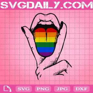 LGBT Pride Lesbian Tongue Svg, LGBT Svg, Lesbian Tongue Svg, Svg Png Dxf Eps AI Instant Download