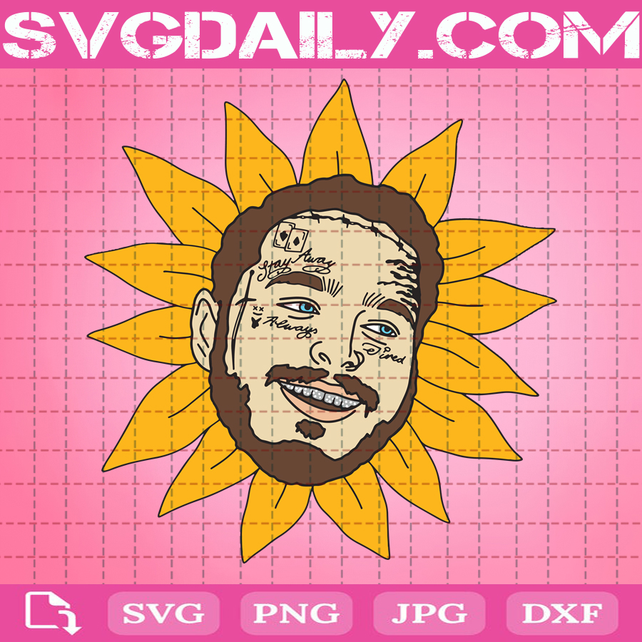 Post Malone Sunflower Svg Post Malone Face Svg Post Malone American Svg Svg Png Dxf Eps Ai Instant Download Svg Daily Shop Original Svg