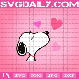 Snoopy Face Heart Svg, Snoopy Love Svg, Snoopy Svg, Snoopy Cute Svg, Svg Png Dxf Eps AI Instant Download
