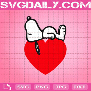 Snoopy Love Heart Svg, Snoopy Valentine Svg, Snoopy Svg, Snoopy Love Svg, Svg Png Dxf Eps AI Instant Download