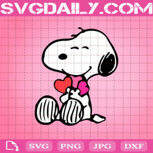 Snoopy Love Svg, Snoopy Love Heart Svg, Love Snoopy Svg, Snoopy Lover Svg, Svg Png Dxf Eps AI Instant Download